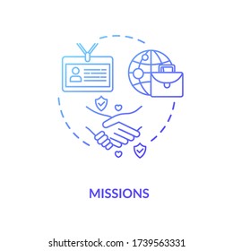 Diplomatic mission concept icon. Embassy diplomat idea thin line illustration. International relations. Foreign countries partnership. Vector isolated outline RGB color drawing