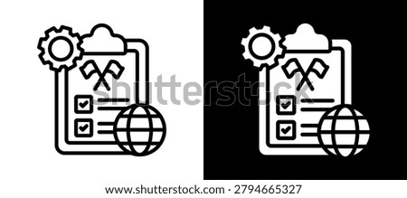 Diplomatic Protocol Icon Set In Black And White Filled Style Collection