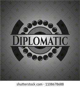Diplomatic realistic black emblem