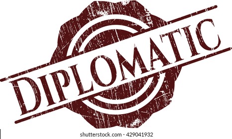 Diplomatic with rubber seal texture
