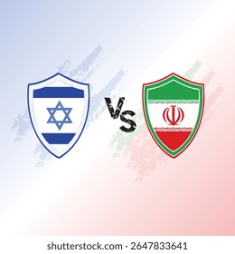 Showdown Diplomático: Representação gráfica de Israel versus Irã em um concurso visual, simbolizando relações diplomáticas e tensões políticas.
