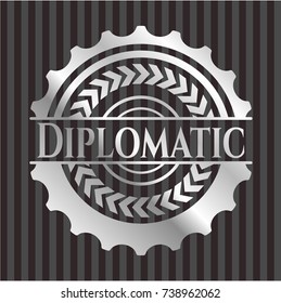 Diplomatic silver badge or emblem