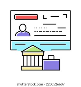 diplomatic visa color icon vector. diplomatic visa sign. isolated symbol illustration