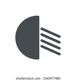 Dipped beam icon isolated on white background. Car light symbol modern, simple, vector, icon for website design, mobile app, ui. Vector Illustration