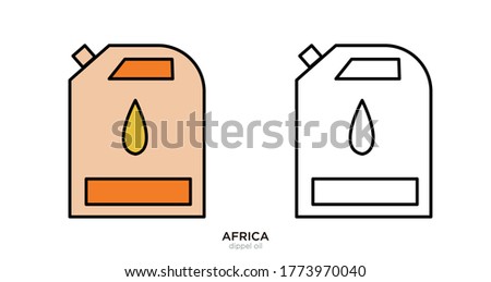 Dippel oil vector illustration lineal color and filled design