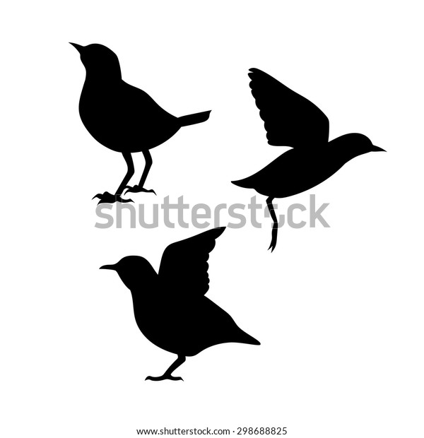 Download Dipper Little Bird Vector Icons Silhouettes Stock Vector ...