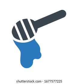 dipper spoon vector glyph color icon 