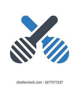 dipper spoon vector glyph color icon 