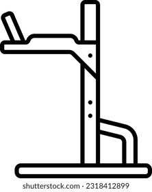 Dipping Station vector outline icon design, Healthy lifestyle symbol, Calisthenics sign, Circuit training equipment stock illustration, Strength Training Dip Stands concept
