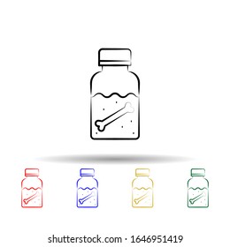 Dipple mehrfarbiges Symbol. Einfache dünne Linie, Vektorillustration von verrückten Science-Icons für i und ux, Website oder mobile Applikationen