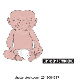 Diprosopus, two-faced baby, rare disease.	