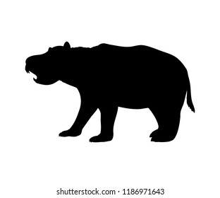 Diprotodon Silhouette Extinct Marsupial Mammal Animal