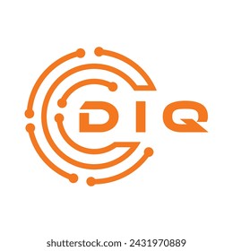 DIQ letter design. DIQ letter technology logo design on white background. DIQ Monogram logo design for entrepreneur and business.