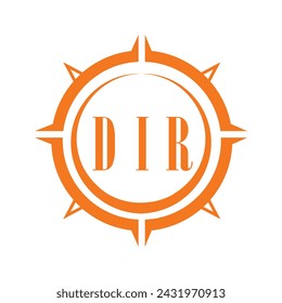 DIR letter design. DIR letter technology logo design on white background. DIR Monogram logo design for entrepreneur and business.