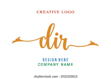 DIR lettering logo is simple, easy to understand and authoritative