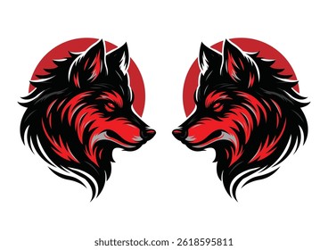 Dire Wolf Side Head Silhouette Vector