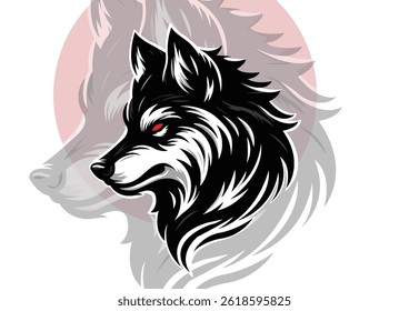 Dire Wolf Side Head Silhouette Vector