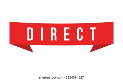 Direct banner design. Direct icon. Flat style vector illustration.