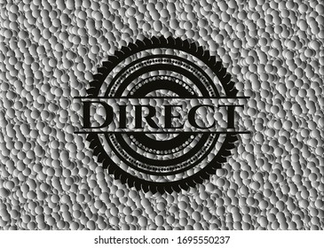 Direct black emblem with bubbles background. Vector Illustration. Detailed.