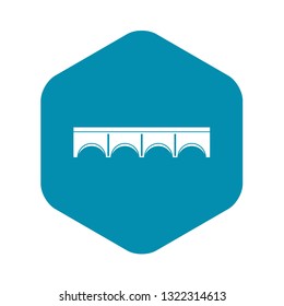 Direct bridge icon in simple style isolated on white background