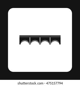 Direct bridge icon in simple style isolated on white background. Construction symbol