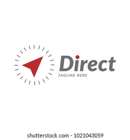 direct business arrow logo icon vector template