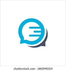 direct chat logo design vector sign
