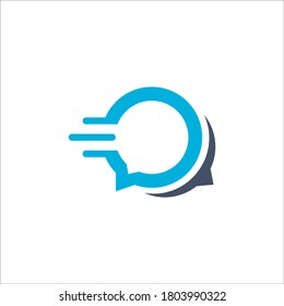 direct chat logo design vector sign