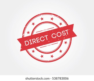 direct cost. stamp sign