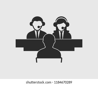 Direct Customer Icon on gray background