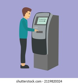 Direct Deposit Cartoon Flat Vector Illustration