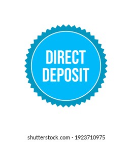 Direct Deposit Icon Badge Sticker Label Design Vector