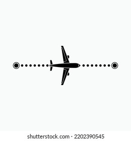 Direct Flight Icon. Domestic Route Symbol - Vector