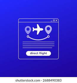 Diseño de Vector de vuelo directo con un avión