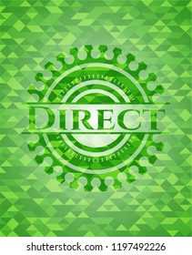 Direct green mosaic emblem