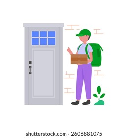 Direct Home Delivery Service Vector Illustration