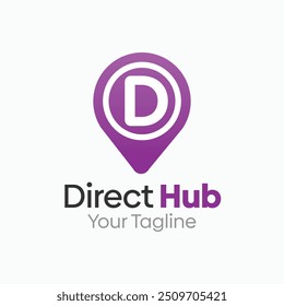 Plantilla de diseño de logotipo de centro directo. Bueno para empresas, agencias, comunidad y Organización
