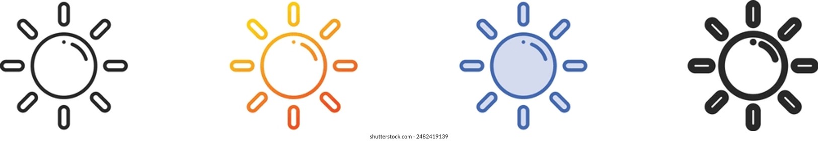 direct icon.Thin Linear, Gradient, Blue Stroke and bold Style Design Isolated On White Background