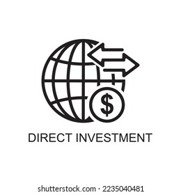 direct investment icon , business icon