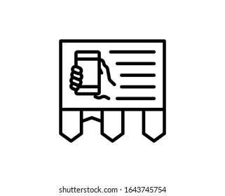 Icono de línea directa. Símbolo vectorial en estilo plano y moderno sobre fondo blanco. Canto de negocios para el diseño.