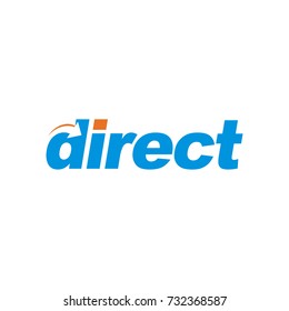 DIRECT logo initial letter design template vector