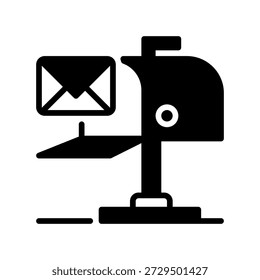 Icono de línea de correo directo, símbolo de esquema para marketing físico, entrega de cartas, publicidad postal, comunicación de bandeja de entrada y divulgación fuera de línea. Icono de signo de Vector.