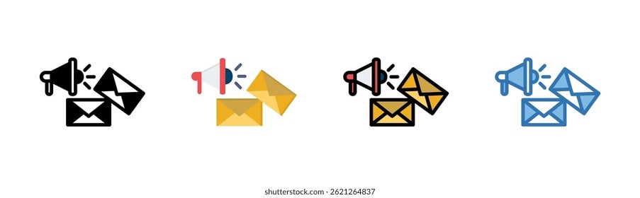 Elemento De Ícone De Marketing Por Mala Direta Para Design