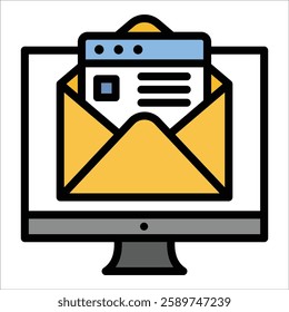 Direct Marketing Icon Element For Design