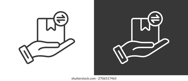 Icono De Marketing Directo Conjunto De Colección De Vector Aislado En Blanco Y Negro