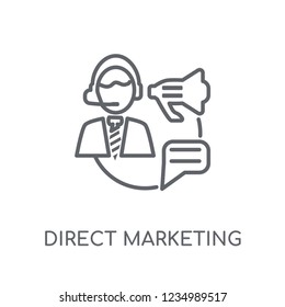 direct marketing linear icon. Modern outline direct marketing logo concept on white background from General collection. Suitable for use on web apps, mobile apps and print media.