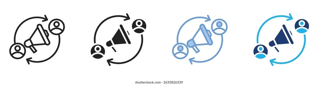 Direct marketing multi style. Simple illustration icon set.