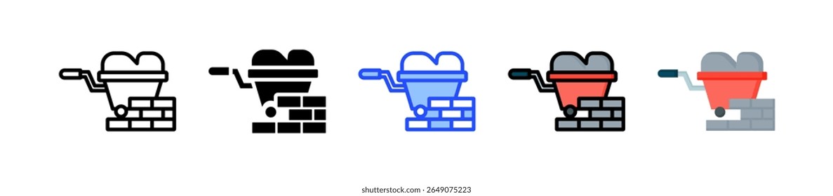 Direct Material Icon Collection With Multiple Styles