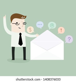 Direct message for business ,vector and illustration