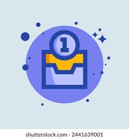 Direct message flat illustration. Inbox signs vector illustration.